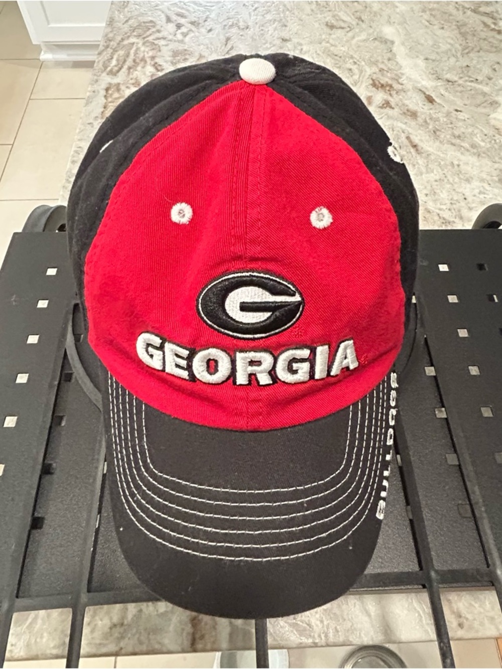 Georgia Red and Black Embroidered Baseball Cap